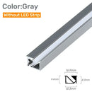 GobekUsa 45° Backlight LED Aluminum Profile Bar with Silicone Diffuser Cover