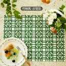 GobekUsa Butterfly Print Placemat: Pomegranate Floral Design, Non-Slip Dining Table Mats