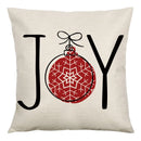 GobekUsa Christmas Linen Cushion Cover 45x45cm Sofa Home Party Decor