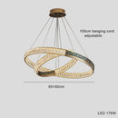 GobekUsa Crystal Ring Ceiling Chandelier | Stainless Steel | Luxury Home Decor