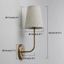 GobekUsa Industrial Wall Lamp Set of 2 for Classic Country Style Bedrooms