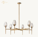 GobekUsa Crystal Tulip Chandelier Pendant Light Living Room Dining Bedroom Luxury Glass Lighting