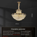 GobekUsa Crystal Light Luxury Chandelier for Living Room Dining Bedroom
