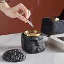 GobekUsa Abstract Figure Portraits Cement Ashtray Smoking Accessories Gift