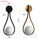 GobekUsa Brass Wall Sconce Glass Ball Modern LED Lighting