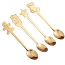 GobekUsa Christmas Coffee Spoons Gift Box - Stainless Steel Festive Cutlery Spoon Set