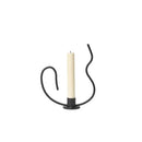 GobekUsa Geometric Black Metal Candlestick Candelabrum - Handcrafted Home Decor & Wedding Centerpiece