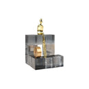 GobekUsa Geometric Stair Crystal Ornament Metal Gold Sculpture