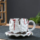 GobekUsa Hammer Pattern Porcelain Mugs, Set of 2