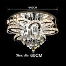 GobekUsa Dimmable LED Crystal Chandelier Chrome Ceiling Light Fixture
