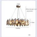 GobekUsa Crystal LED Chandelier: Modern Luxury Indoor Hanging Lamp, Living Room Decor