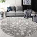GobekUsa Circular Geometric Cashmere Floor Mat for Living Room, Stain Resistant & Easy-Clean