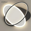 GobekUsa LED Chandelier: Black White Modern Lighting for Living Study Room Luminaire
