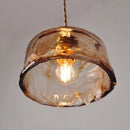 GobekUsa Amber Glass Pendant Light with Adjustable Wire for Dining Room and Kitchen