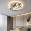 GobekUsa Crystal Luxury Ceiling Light for Living Room & Bedroom - Modern LED Warm Glow
