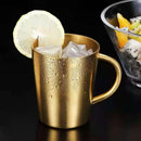 GobekUsa Double-Layer Stainless Steel Thermal Mug with Handle for Coffee and Beer