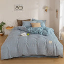 GobekUsa Japanese Grid Print Bedding Set for All Seasons, Queen/King Size Quilt Cover