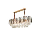 GobekUsa LED Leaf Chandelier: Modern Living Room Decor Lighting for Duplex Rotating Stairs