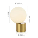 GobekUsa Glass Circular Table Lamp for Bedroom Study Hotel Modern Decorative Ball Desk Lamp
