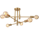 GobekUsa Industrial Sputnik Chandelier Modern Ceiling Light for Kitchen Dining Bedroom