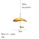 GobekUsa LED Chandeliers 20/25/30/35cm Copper Dining Room Lighting Fixtures
