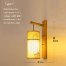 GobekUsa Bamboo Wall Lights: Retro Hand-woven Luminaire for Bedroom, Corridor, Hotel, Restaurant Decor