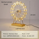 GobekUsa LED Ferris Wheel Table Lamp for Bedroom Decor Stainless Steel Night Light
