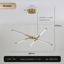 GobekUsa Black LED Ceiling Chandelier for Nordic Modern Home Decor