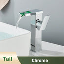 GobekUsa LED Black Waterfall Basin Faucet: Deck Mounted Hydroelectric Mixer Tap