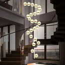 GobekUsa Gold Acrylic Chandelier - Modern Staircase LED Lighting