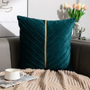 GobekUsa Golden Velvet Patchwork Cushion Cover for Sofa Decor