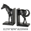 "GobekUsa Dark Horse Stallion Resin Figurine for Home Decor Bookshelf Storage"