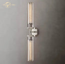 GobekUsa Crystal Hexagonal Sconce: Modern Wall Lamp for Bathroom, Living Room, Bedroom