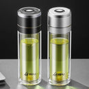 GobekUsa Insulated Glass Cup: Large Capacity, One-Click Open Lid, Heat-Resistant Double-Layer