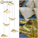 GobekUsa Crystal Sand Staircase Chandelier-Living, Dining, Bedroom LED Decorative Light