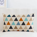 GobekUsa Geometric Elk Design Linen Lumbar Pillow Cover 30X50cm Modern Nordic Home Decor