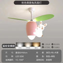 GobekUsa Kids Room Rabbit Carrot Helicopter Ceiling Fan Lamp Boy Girl Bedroom