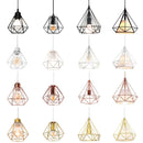 GobekUsa Industrial Iron Cage Pyramid Pendant Lamp for Kitchen Bedroom Living Room