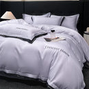 GobekUsa Ice Silk Embroidery Bed Set | Skin-Friendly Duvet Cover Kit | Comforter Sets