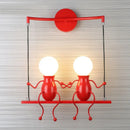 GobekUsa Little Man LED Wall Light: Modern, Simple, Creative Design for Children's Bedroom