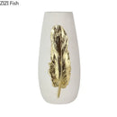 GobekUsa Gold Feather Vase & Artificial Flowers Set - Modern Home Decor