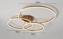 GobekUsa Golden Coffee LED Ceiling Light with Acrylic Lampshade for Creative Living Room Fixtures