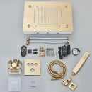 GobekUsa Brushed Gold LED Rainfall Shower Set with Thermostatic Faucet