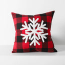GobekUsa Christmas Plaid Cushion Cover in Red Black Check for Home Sofa Bed