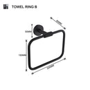 GobekUsa Bathroom Hardware Set: Towel Rack, Toilet Brush, Paper Holder, Soap Dispenser, Towel Bar, Hook
