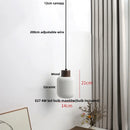 GobekUsa Ceramic LED Pendant Light Fixture - Nordic Modern Wood White Hanging Lamp
