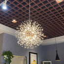 Modern Dandelion Starburst Pendant Light In Chrome
