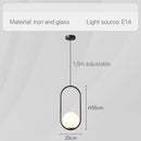 GobekUsa Glass Pendant Lights: Modern Bedroom Bedside Chandeliers for Home Indoor Decor