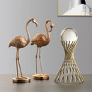 GobekUsa Golden Flamingo Resin Figurines: Luxury Animal Decor for Home & Office