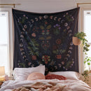 GobekUsa Astrology Chart Tarot Tapestry Wheel Sun Moon Tree Mushroom Wall Hanging